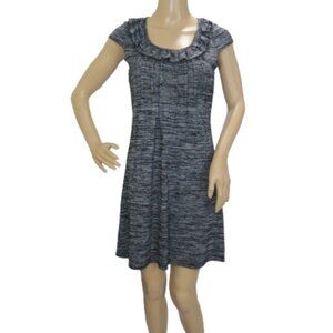 Papillon Short Sleeve Pleated Ruffle Dress